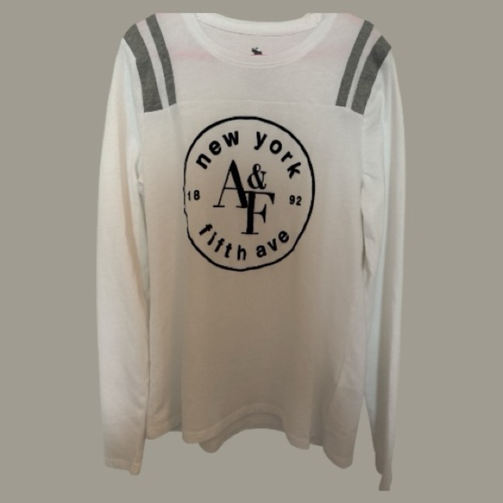 Abercrombie Girls White Long Sleeve Shirt 13/14